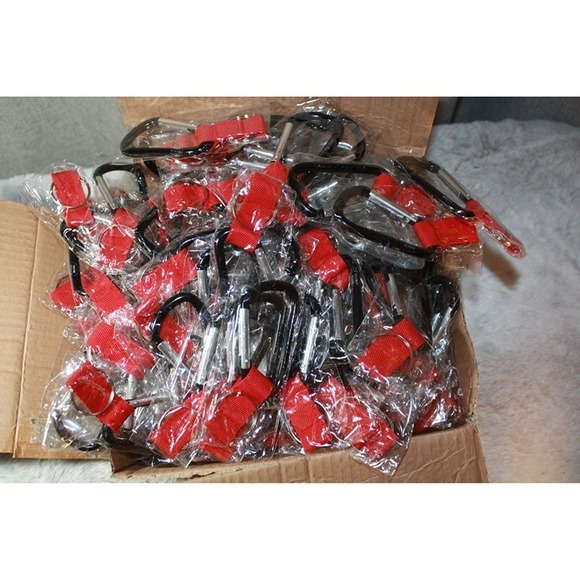 Accessories - Carabiner Key Chain with Webbed Strap and Ring 125 pack